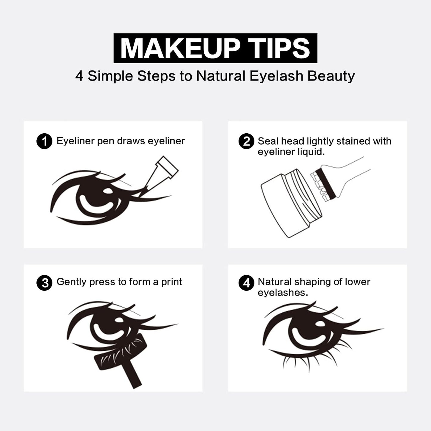 Reusable Lower Eyelash Stamp & Fine Liner Makeup Kit🦋