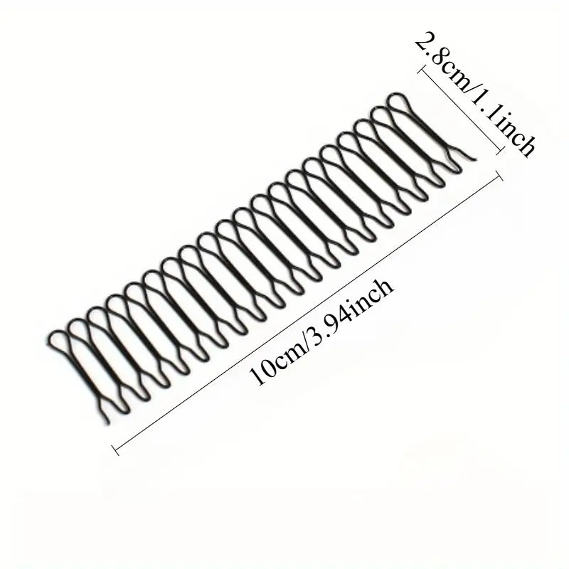 3pcs Solid Color Wavy Hair Pins Bangs Holders Bobby Hair Pins💥