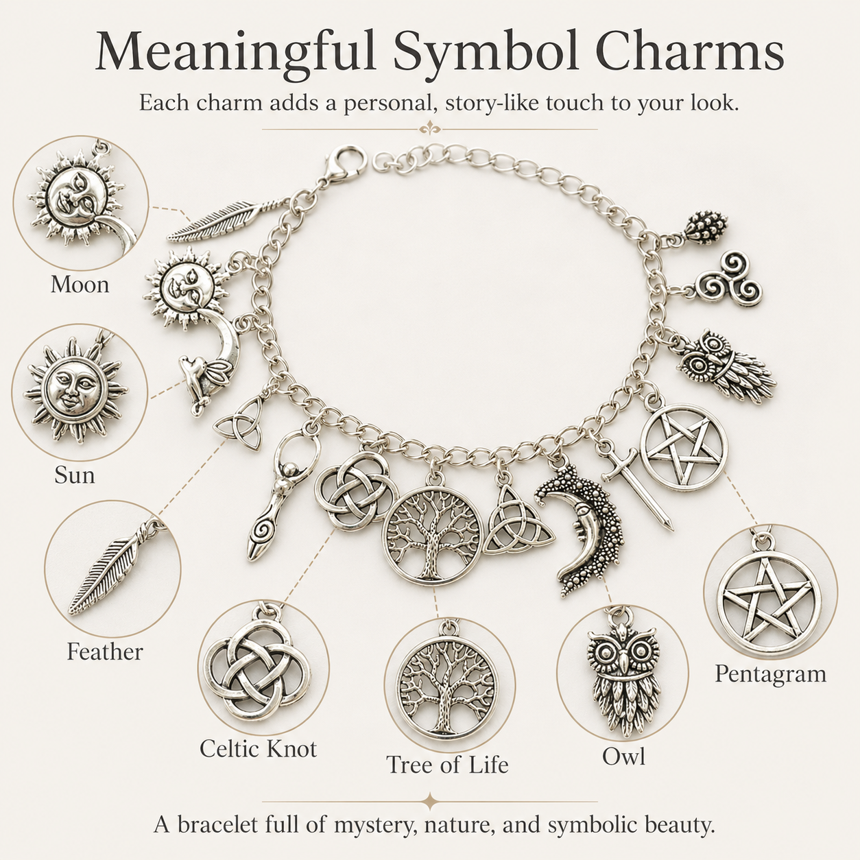 🔥Limited Time 50% Off✨Vintage Witchy Charm Bracelet