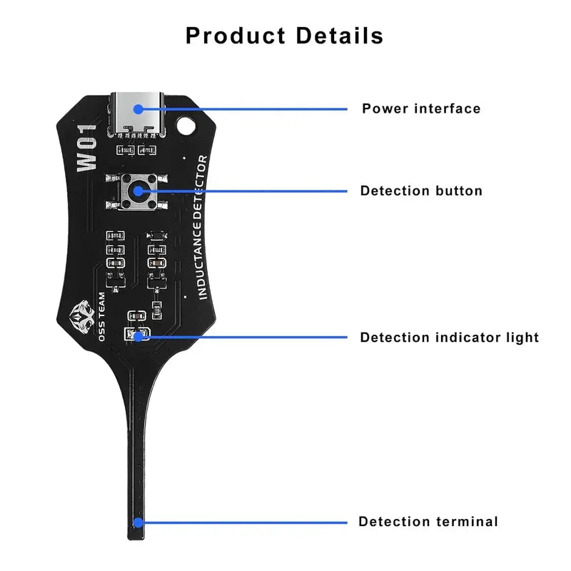 Type-C Inductance Tester Motherboard Coil Tester, Electronic Circuit Board Inductor Detector