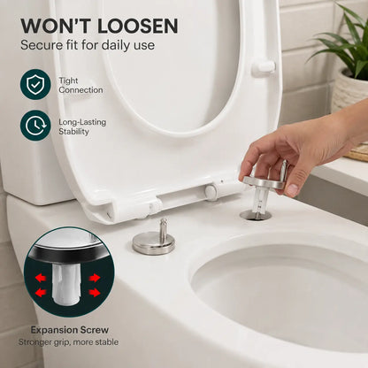 2 Counts Universal Toilet Seat Expansion Screw Bolts, Thickened Stainless Steel 🔩