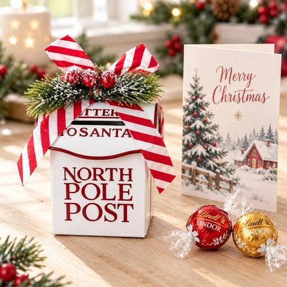 🎅🎄 Santa’s North Pole Post Box – Christmas Mailbox Ornament & Sweet Surprise Gift Box 🎁