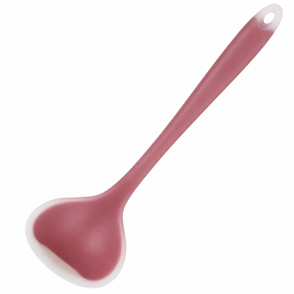 🥄 2-in-1 Silicone Scraper Ladle – Flexible Cooking Spoon for Scooping, Stirring & Scraping Every Last Drop