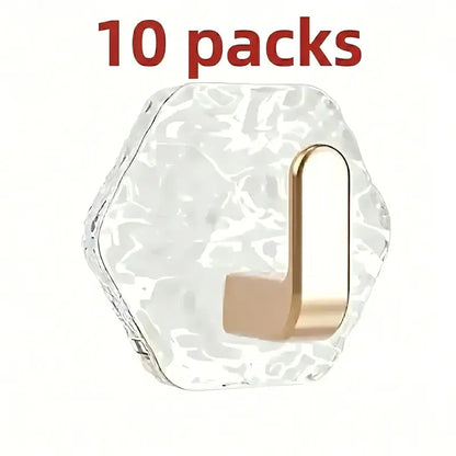10/20 Pack Self-Adhesive Hooks, Waterproof & Rustproof Wall Hooks 👍