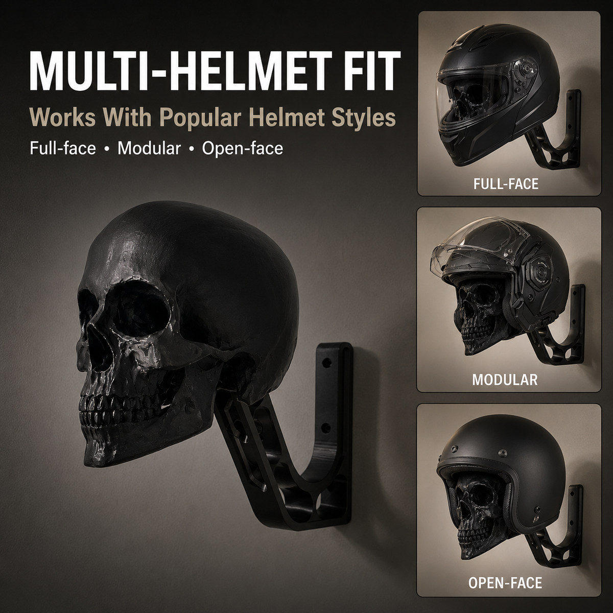 🔥 Limited-Time Offer! 49% OFF - Skull Motorcycle Helmet Wall Mount
