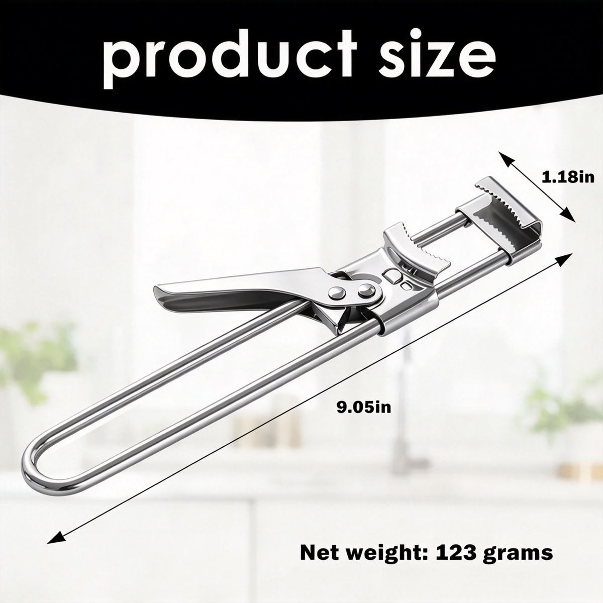 Multifunctional Adjustable Can Opener, Stainless Steel Jar Lid Opener Bottle Opener Tool 🍾