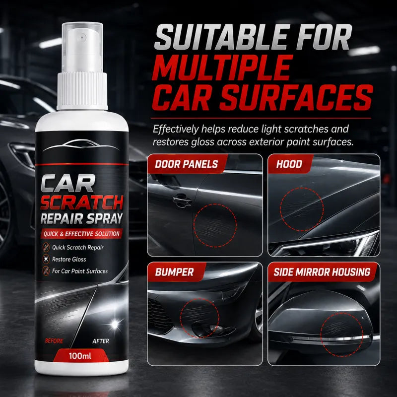 🚗 Universal Car Scratch Repair Spray – Erases light scratches, swirl marks & scuffs fast. 🛡️💨
