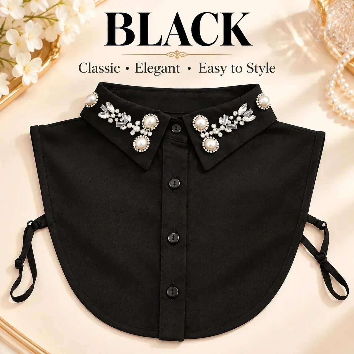 🎉✨ Jeweled Detachable Collar-Instant Elegance & Effortless Layering