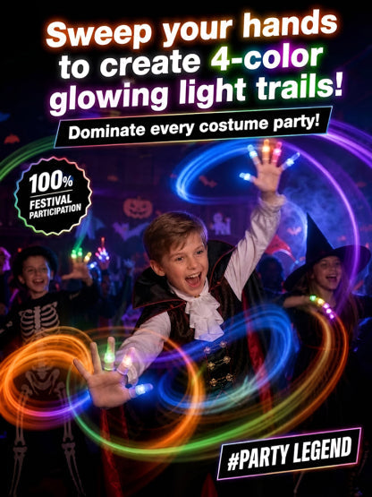 【Halloween projection finger lamp】Glow bright: 150ft visibility to stop traffic, No more dark nights!