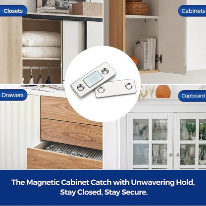 12-Pack Ultra Thin Cabinet Magnetic Door Catch Stainless Steel,Satin Nickel 🧲