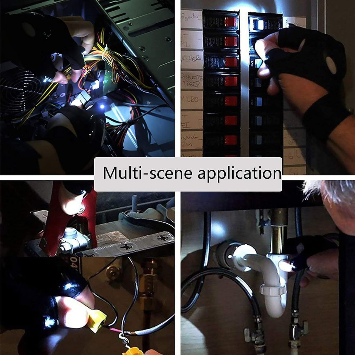 LED Flashlight Gloves – Hands-Free Work Light for Men & Women