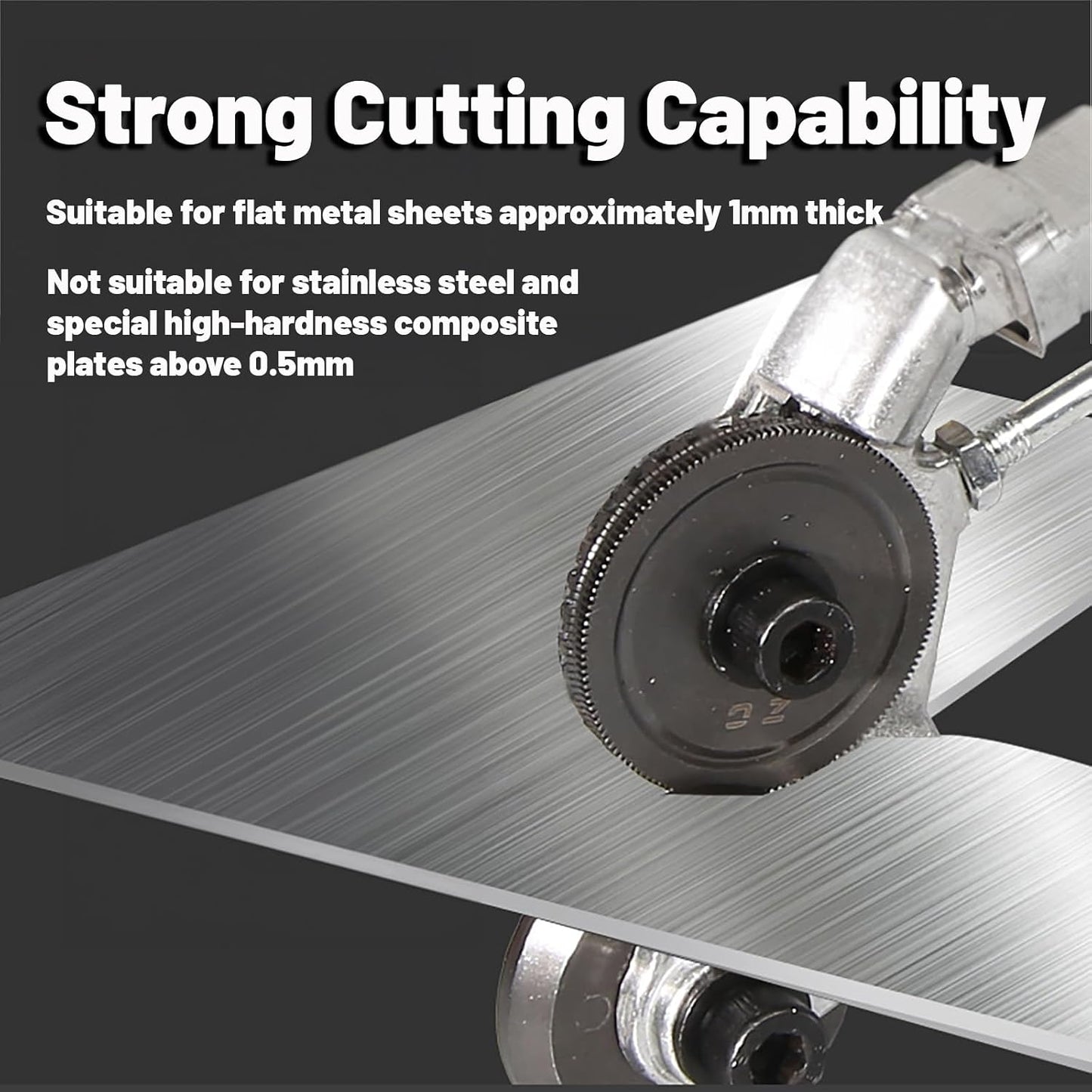Electric Drill Metal Cutter Attachment, Portable Sheet Nibbler for Iron, Steel & Aluminum⚙️