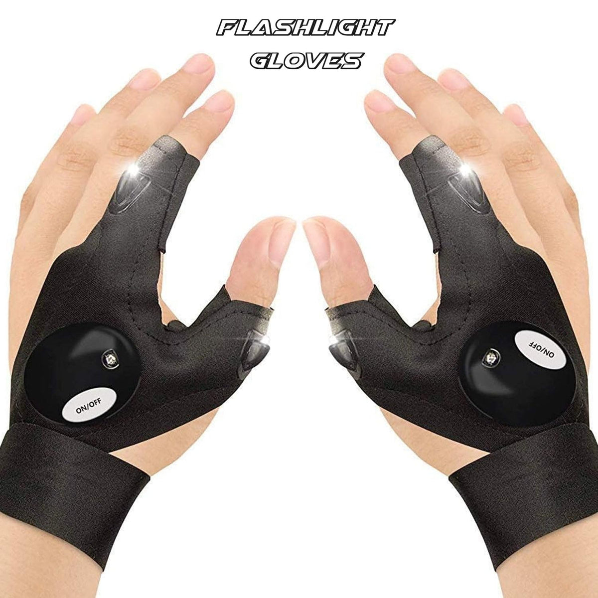 LED Flashlight Gloves – Hands-Free Work Light for Men & Women