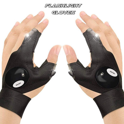 LED Flashlight Gloves – Hands-Free Work Light for Men & Women