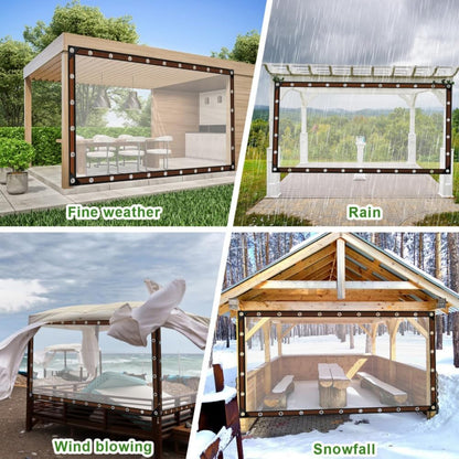 Clear Waterproof PE Tarp, Transparent Outdoor Cover with Metal Grommets💧