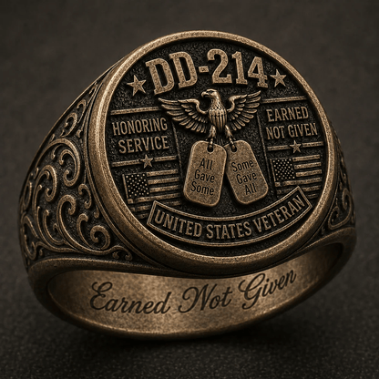 ✨2026 Limited Edition-🎖️ DD-214 Veteran Honor Ring — "All Gave Some & Some Gave All"