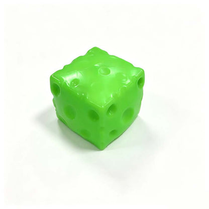 Cheese Cube Squishy Toy, Soft Moldable Petroleum Jelly-Filled Squeeze Ball 🧀