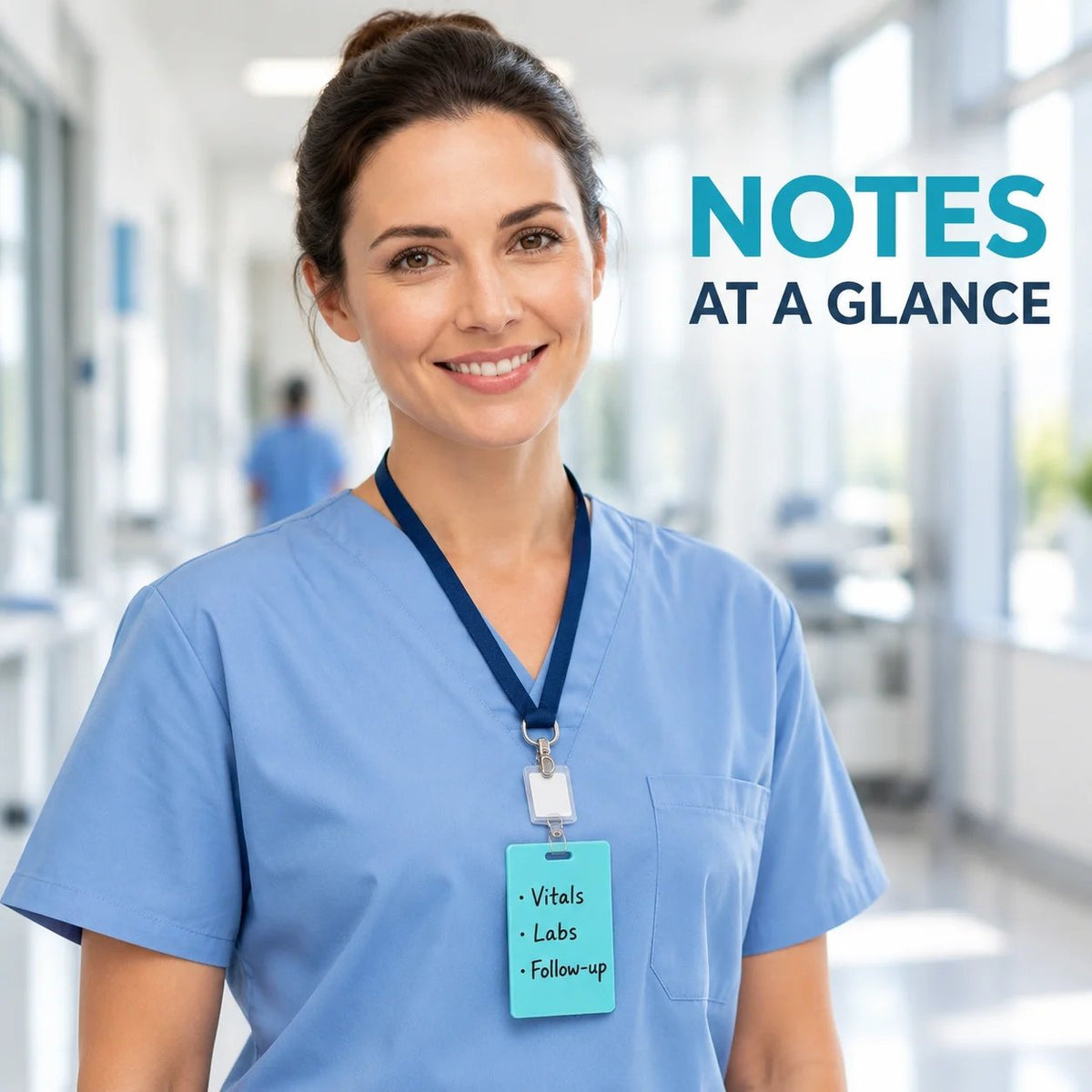 🩺📝Erasable Badge Notepad Cards – Reusable Vertical Memo Boards for Nurses, Teachers & Busy Professionals