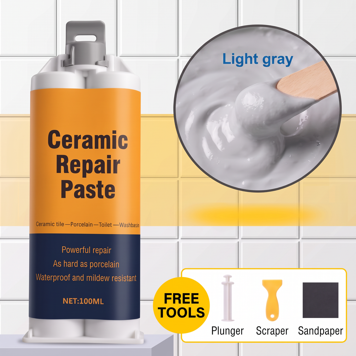 🏠🛠Twin-Tube Ceramic Tile Repair Paste💕