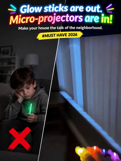 【Halloween projection finger lamp】Glow bright: 150ft visibility to stop traffic, No more dark nights!