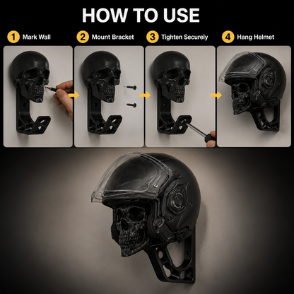 🔥 Limited-Time Offer! 49% OFF - Skull Motorcycle Helmet Wall Mount