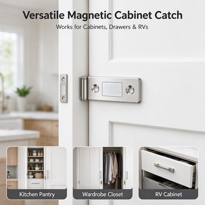 12-Pack Ultra Thin Cabinet Magnetic Door Catch Stainless Steel,Satin Nickel 🧲