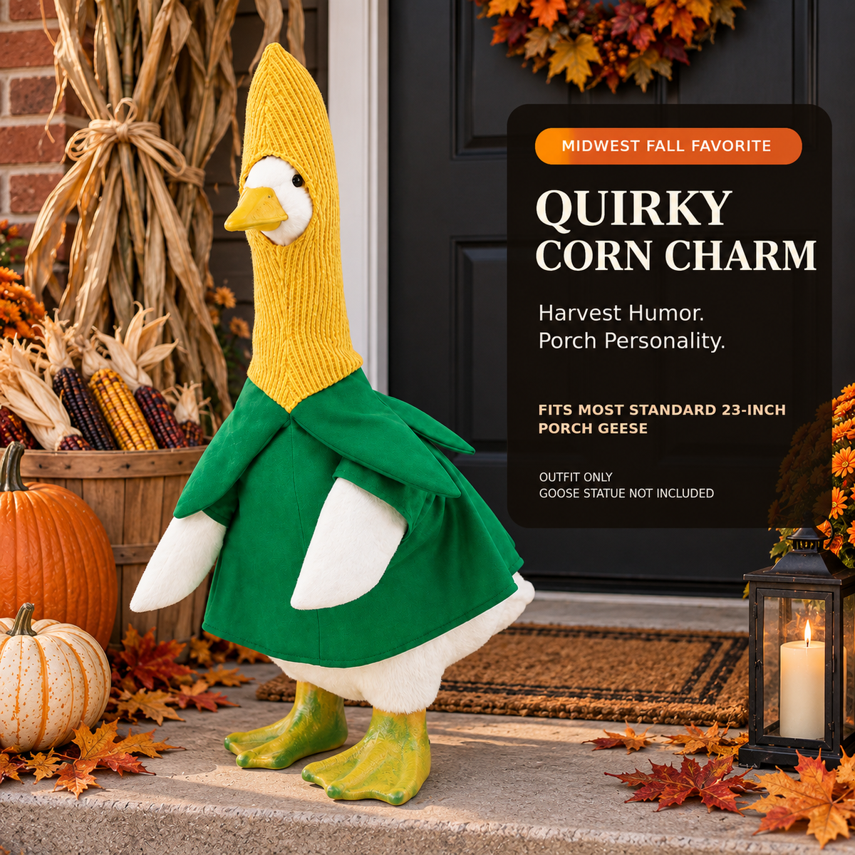 🪿🎃 44% OFF – Halloween Porch Goose Outfit Collection | Give Your Goose a Spooky New Look
