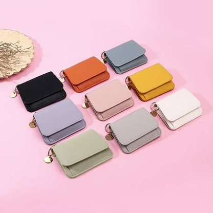 🔥🎁🌹Short Wallets for Women – Fashionable Card Holder with Key Ring & Coin Purse