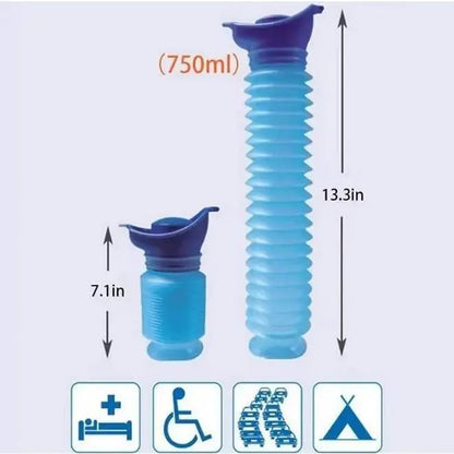 750ML Portable Urinal Bottle – Foldable Emergency Toilet for Travel & Camping