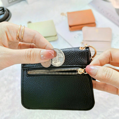 🔥🎁🌹Short Wallets for Women – Fashionable Card Holder with Key Ring & Coin Purse