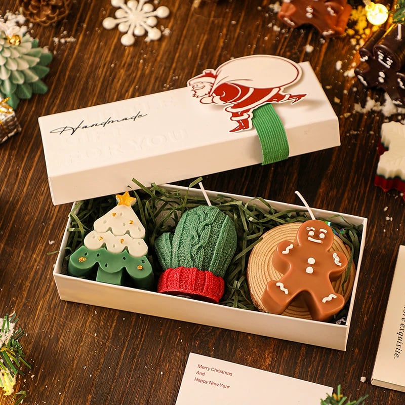 🎅Handmade Christmas Scented Candle Gift Set: A Festive Essential for Atmosphere & Gifting🕯️🎄