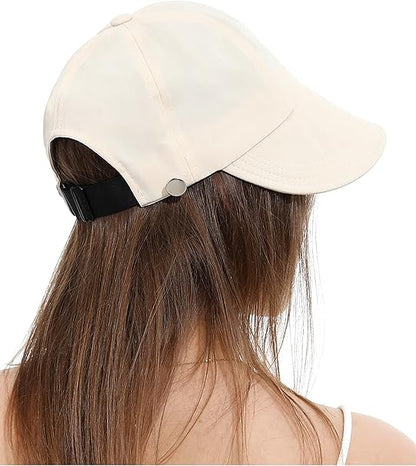 UPF50+ Ponytail Sun Hat Wide Brim Lightweight Adjustable Outdoor UV Protection Bucket Cap☀️