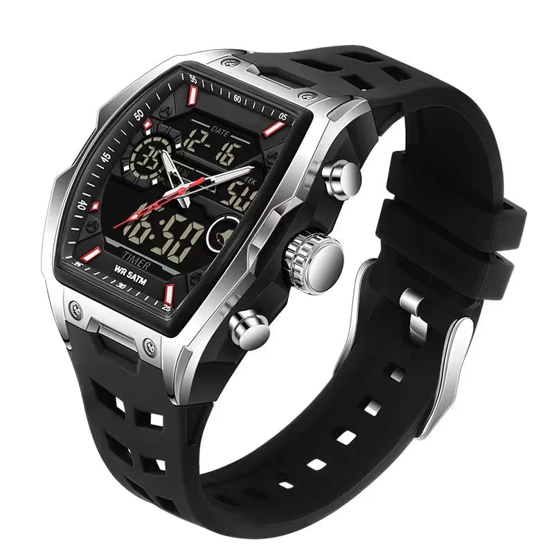 ⌚ Read It in the Dark – Men's Dual Display Sports Watch with Luminous Dial. Waterproof & Rugged. 50% Off. UK Stock
