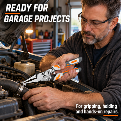 🔧 Self-Locking Ratchet Pliers – Secure Grip, Less Effort