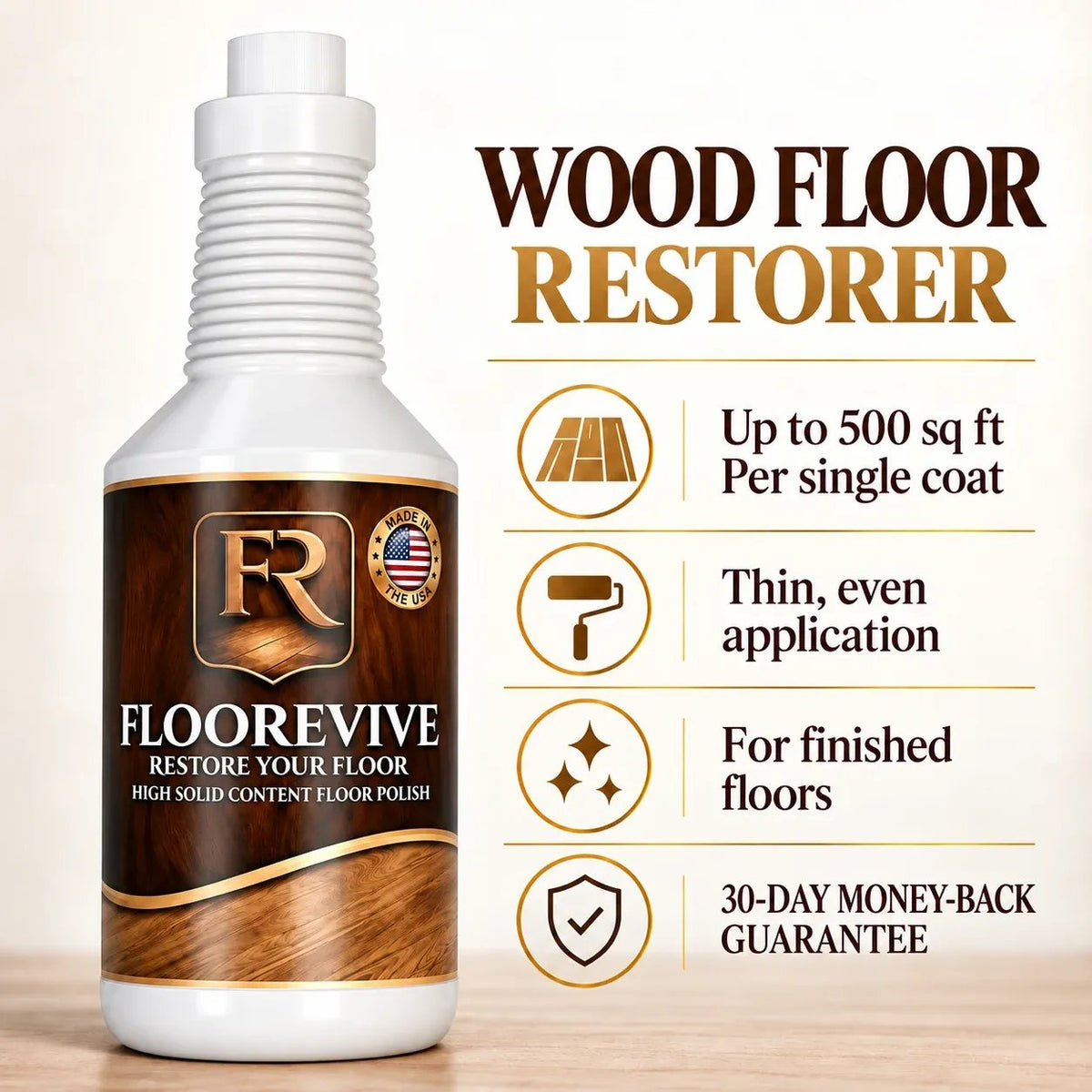 ✨🧴Scratch-Resistant Floor Polish – Restore Shine & Help Protect Against Pet Claw Marks and Chair Scuffs 🏠