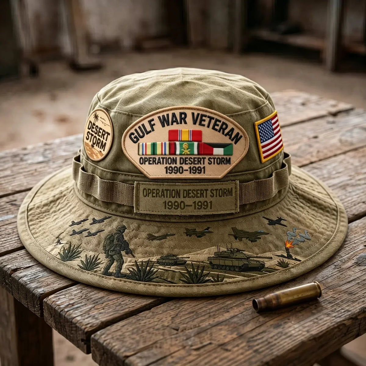🇺🇸 Last Day Promo: 38% OFF 🎖️ - Gulf War Veteran Desert Storm Tribute Boonie Hat