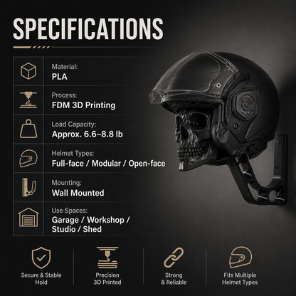 🔥 Limited-Time Offer! 49% OFF - Skull Motorcycle Helmet Wall Mount
