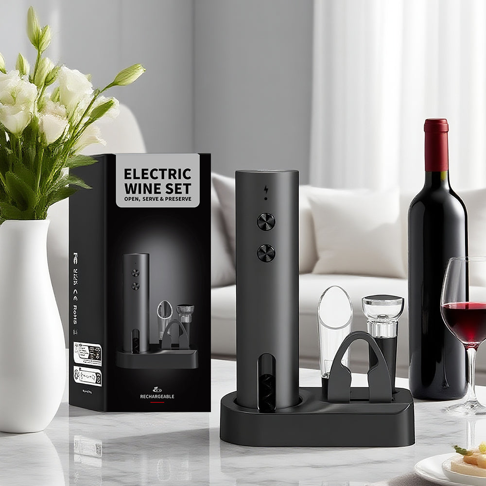 Rechargeable Electric Wine Opener – One-Touch Automatic Corkscrew