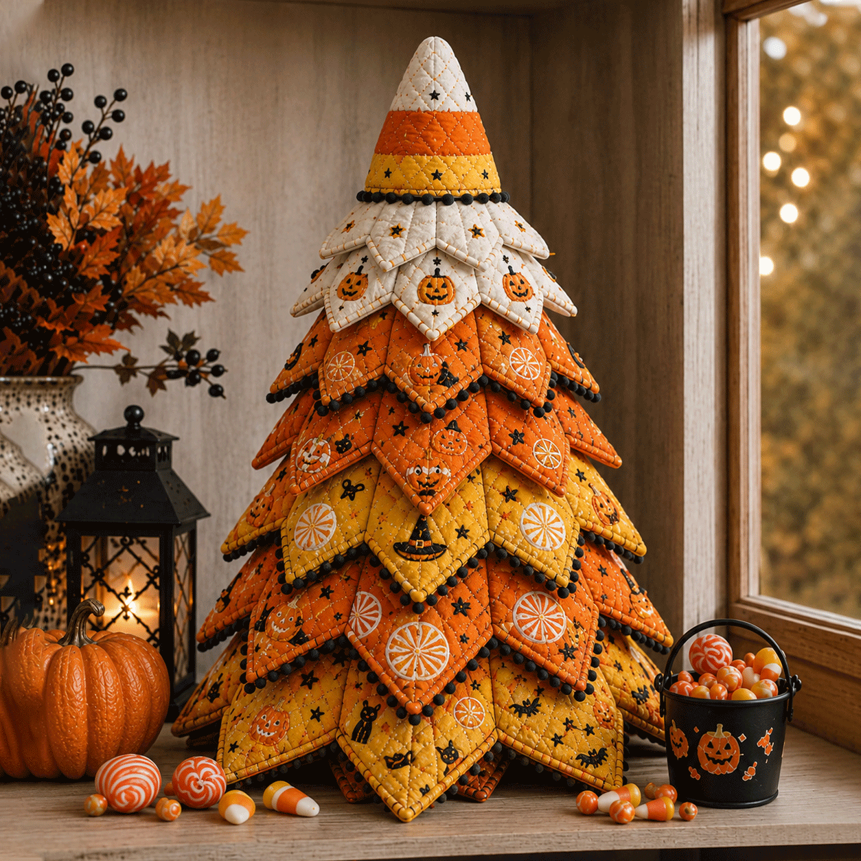 🔥HOT SALES 49% OFF - 🎃 DIY Halloween Quilted Fabric Tree Kit(📦Buy 2 Free Shipping)