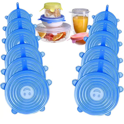 Universal Reusable Silicone Lids – 6 PCS Pack 🥡