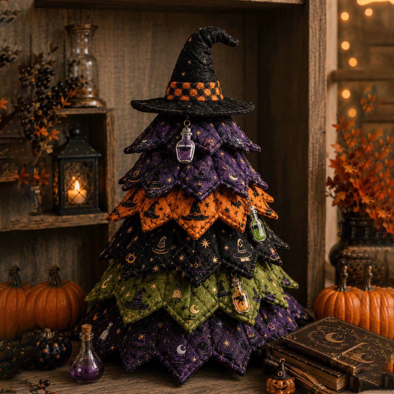 🔥HOT SALES 49% OFF - 🎃 DIY Halloween Quilted Fabric Tree Kit(📦Buy 2 Free Shipping)