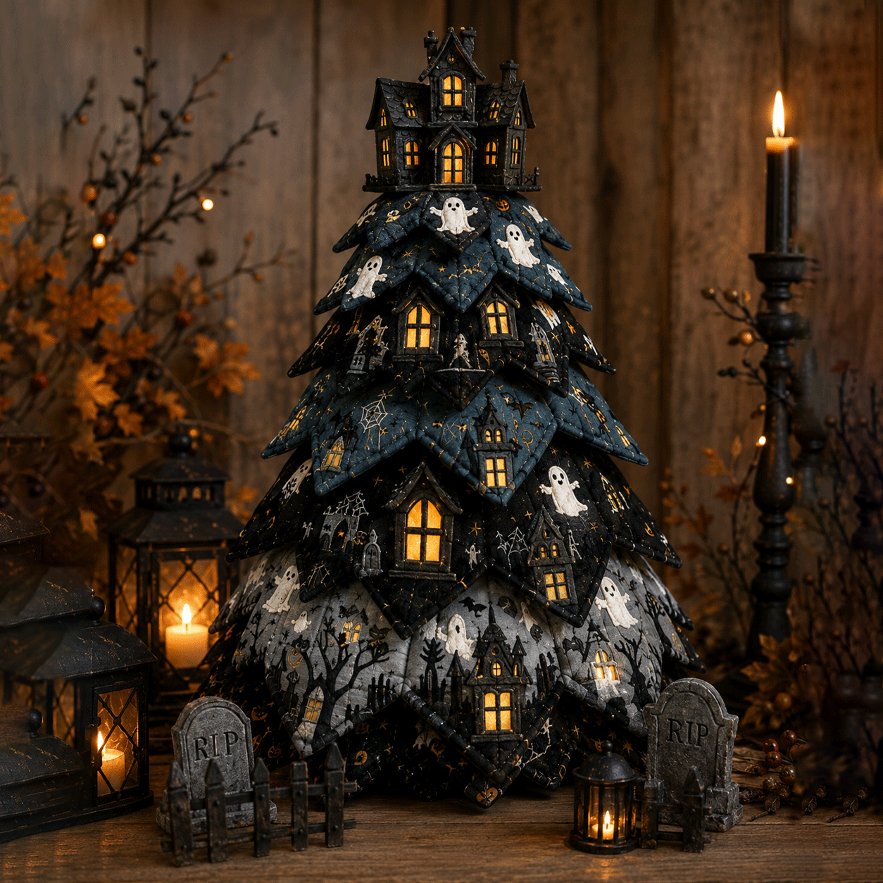 🔥HOT SALES 49% OFF - 🎃 DIY Halloween Quilted Fabric Tree Kit(📦Buy 2 Free Shipping)