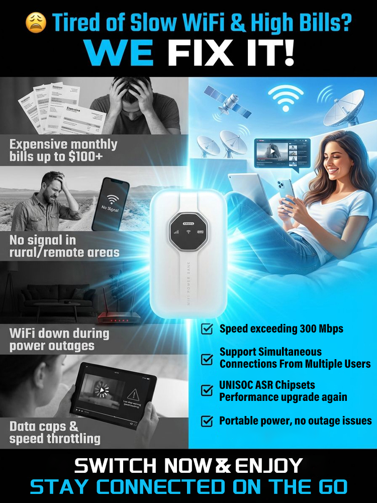 🔥Portable WiFi Hotspot – Stay Connected on the Go