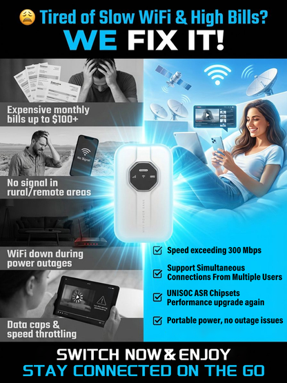 🔥Portable WiFi Hotspot – Stay Connected on the Go