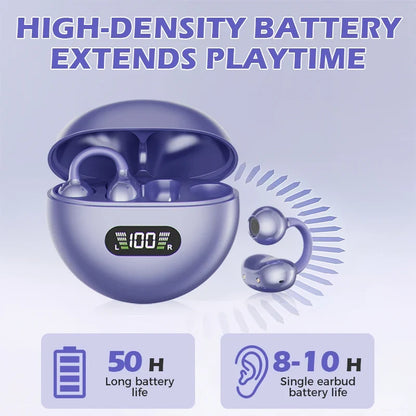 🔥 50% OFF! Open-Ear Clip-On Bluetooth Earbuds 🎧 All-Day Comfort, Immersive Sound & 8–10H Battery!