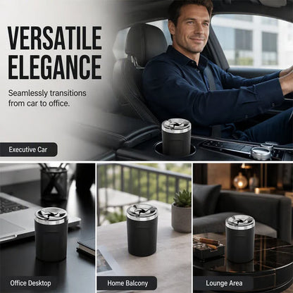 Rotating Sealed Lid Car Ashtray Odor Resistant Auto Cigarette Ashtray Fits Vehicle Cup Holder🌸 - image 6