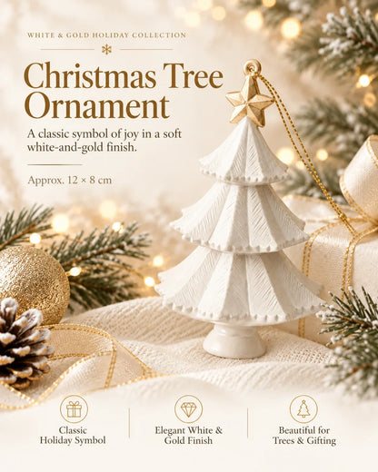 ✨ SAVE 56% | Timeless White & Gold Christmas Ornament Collection