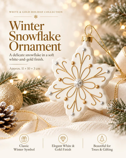 ✨ SAVE 56% | Timeless White & Gold Christmas Ornament Collection