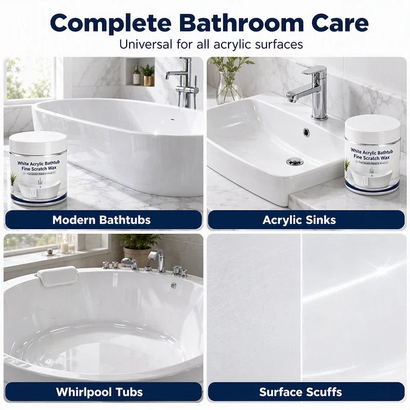 White Acrylic Bathtub Fine Scratch Repair Wax