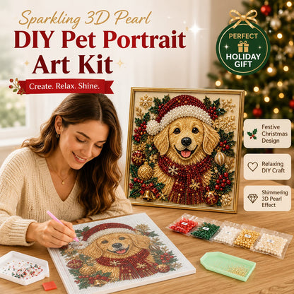 🔥HOT SALES  49% OFF – ✨ Premium 3D Pearl DIY Pet Portrait Art Kit | Luxury Flocked Canvas with Scratch-Resistant Non-Fading Pearl Beads DIY Handmade Festive Seasonal Decor 🐾💎